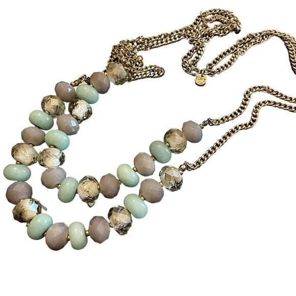 LOFT Tiered Double Strand Beaded Necklace - Picture 4 of 7